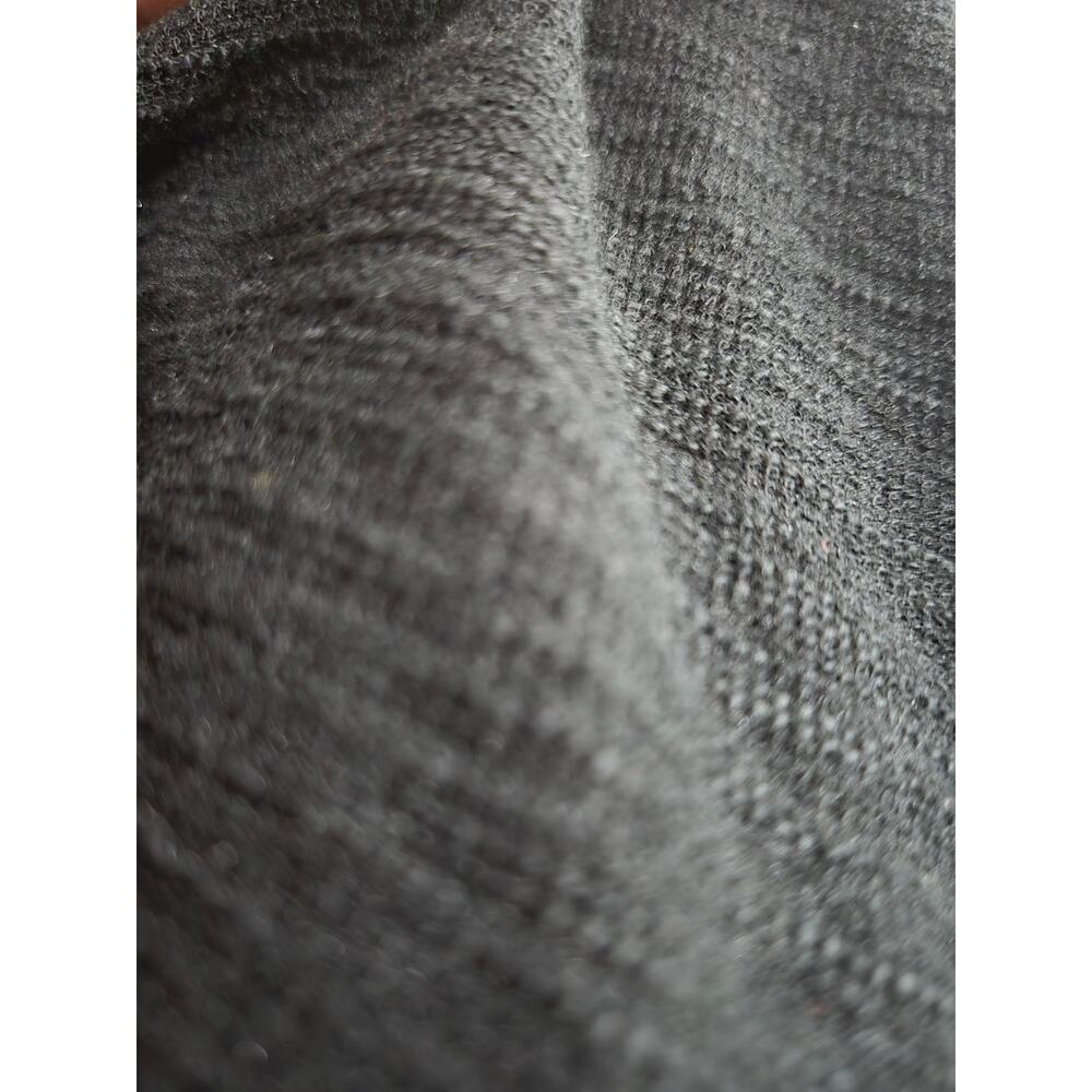 J Jill Black Textured Knit Tunic Cotton Blend Top Patch Pockets Side Slits Large - Picture 12 of 15